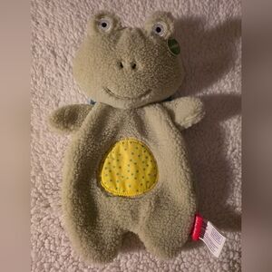 Playtex Green Frog Stuffed Animal With Crinkle And Rattle